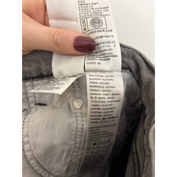 Levi's Jeans Womens 28 Cosmic Comet Gray Wedgie Straight High Rise Cotton Blend - Picture 5 of 5